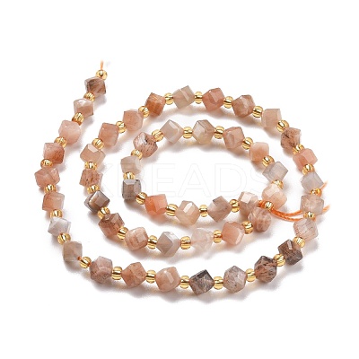 Natural Multi-Moonstone Beads Strands G-P463-06-1