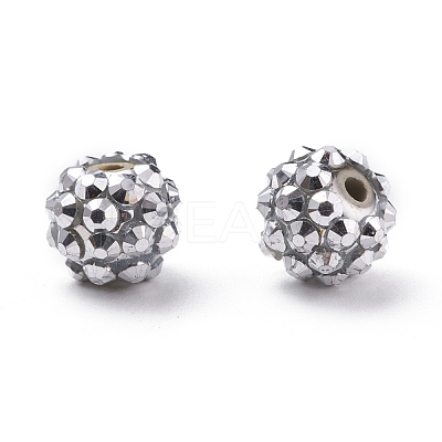 Chunky Resin Rhinestone Beads RESI-M019-27-1