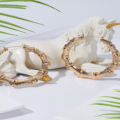 1Pair Alloy Huggie Hoop Earrings EJEW-LP0001-24-1
