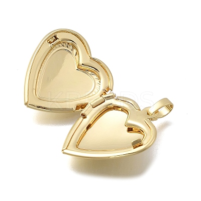 Valentine's Day Brass Heart Locket Pendants KK-D431-035I-G-1