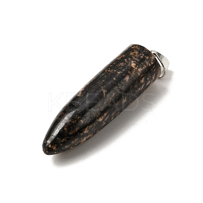 Natural Rhodonite Pointed Pendants G-F820-12H-1
