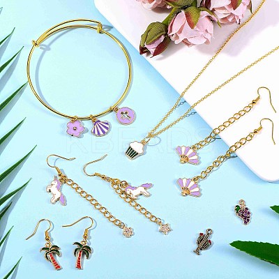 150Pcs 15 Style Alloy Enamel Pendants ENAM-SZ0002-03-1