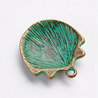 Tibetan Style Alloy Pendants PALLOY-F187-09ABG-1