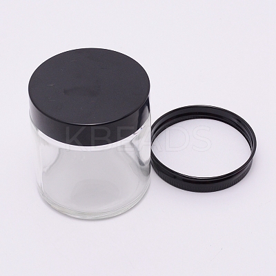 Round Glass Storage Containers GLAA-WH0025-37-1