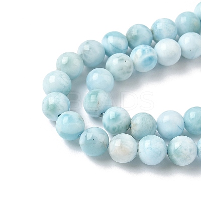 Natural Larimar Beads Strands G-B141-01-6mm-1