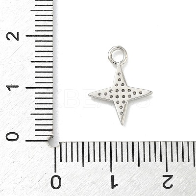 Brass Micro Pave Clear Cubic Zirconia Pendants KK-H528-07A-P-1