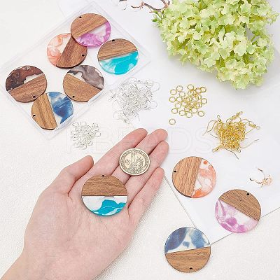 Two Tone Dangle Earrings DIY Making Kit DIY-OC0008-04-1