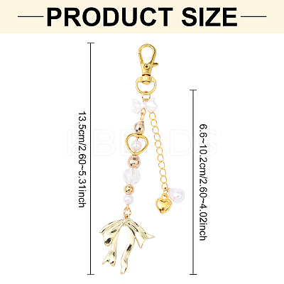 CCB Plastic & Acrylic Imitation Pearl & Alloy Pendant Decorations HJEW-YW00090-01-1