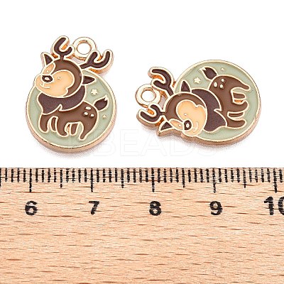 Christmas Theme Alloy Enamel Pendants ENAM-T020-10M-1