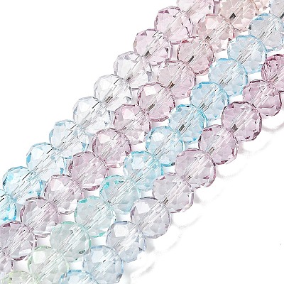 Transparent Painted Glass Beads Strands DGLA-A034-T6mm-A15-1