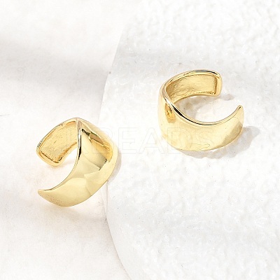Brass Cuff Earrings EJEW-C186-09G-1
