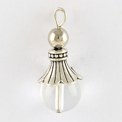 Natural Quartz Crystal Pendants LS-G-Q459-02S-1