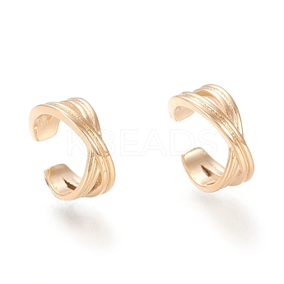 Brass Cuff Earrings EJEW-I249-20G-1