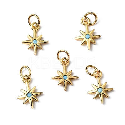 Rack Plating Brass Micro Pave Cubic Zirconia Pendants X-KK-P235-06G-1