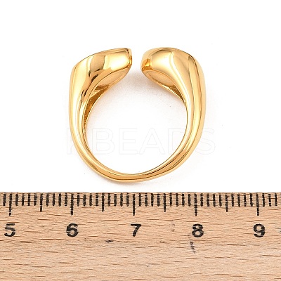 304 Stainless Steel with Glass Cuff Open Rings RJEW-Z125-03G-03-1