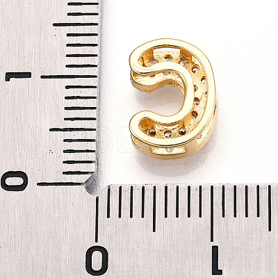 Brass Micro Pave Cubic Zirconia Charms KK-N254-217G-C-1