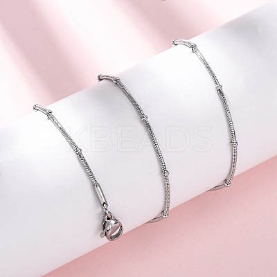 1.2MM 304 Stainless Steel Satellite Chain Necklaces NJEW-T016-21A-P-1