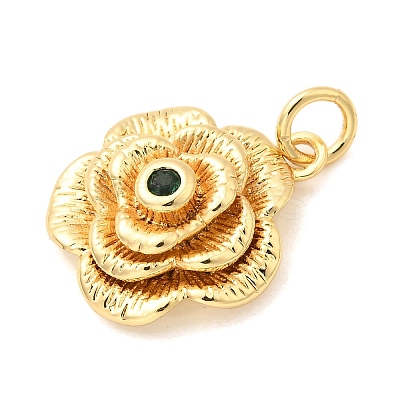 Brass Micro Pave Cubic Zirconia Pendants KK-A266-46G-1