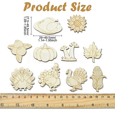 Thanksgiving Day Unfinished Blank Wooden Slices for Painting Arts WOOD-CJC0005-61B-1-1