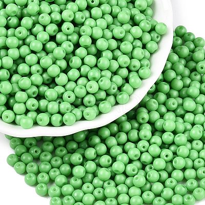 Opaque Baking Paint Glass Beads DGLA-T004-03Q-1