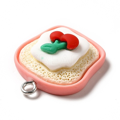 Opaque Resin Pendants RESI-G056-02B-1