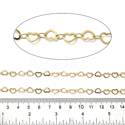 Ion Plating(IP) 304 Stainless Steel Heart Link Chains CHS-C013-04G-1