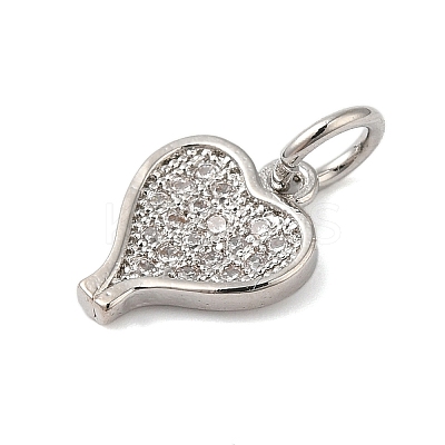 Brass & Clear Cubic Zirconia Pendants KK-S372-30P-1
