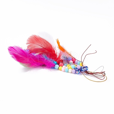 DIY Diamond Painting Hanging Woven Net/Web with Feather Pendant Kits DIY-I084-11-1