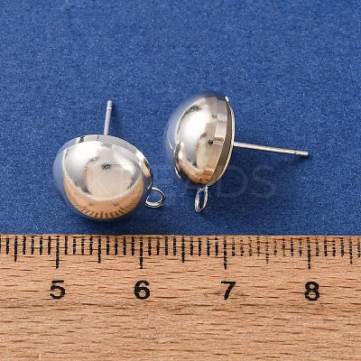 Brass Stud Earring Findings KK-G604-01S-06-1