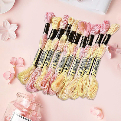 10 Skeins 6-Ply Polyester Embroidery Floss OCOR-CY0002-99G-1