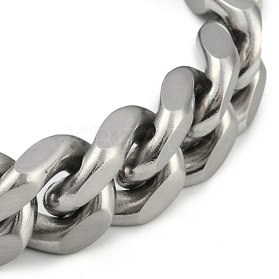 304 Stainless Steel Cuban Link Chain Bracelets for Men BJEW-B102-06P-1