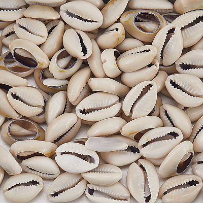 100Pcs Natural Cowrie Shell Beads BSHE-LT0001-08-1
