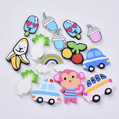 Handmade Polymer Clay Cabochons X-CLAY-S093-24-1