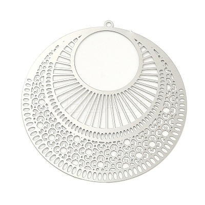 Non-Tarnish 304 Stainless Steel Filigree Pendants X-STAS-K257-03P-1