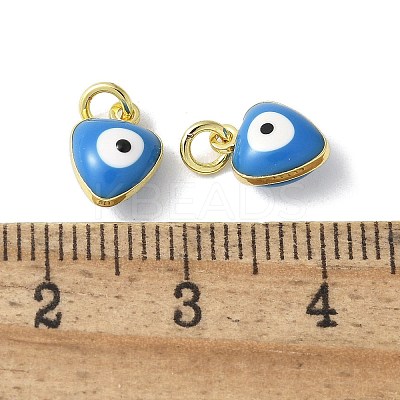 Brass Enamel Charms KK-S518-03I-G-1