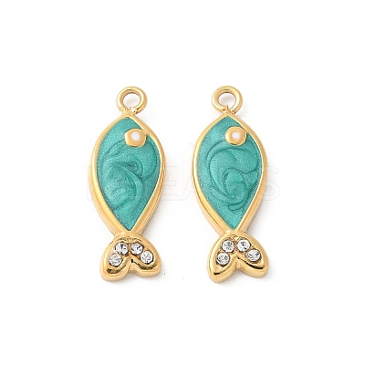 304 Stainless Steel Enamel Pendants STAS-Z122-22G-01-1