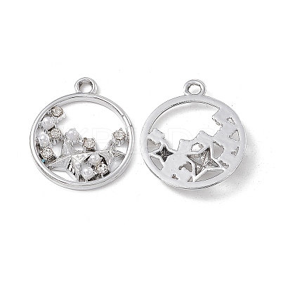Alloy Crystal Rhinestone Pendants ALRI-K049-12P-1