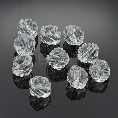 Transparent Clear Frosted Acrylic Beads X-PL713Y-1-1