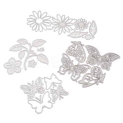 Flower & Leaf & Butterfly Frame Carbon Steel Cutting Dies Stencils DIY-TA0002-88-1