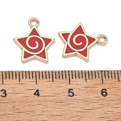 Alloy Enamel Pendants ENAM-G235-15G-05-1