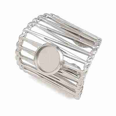 304 Stainless Steel Cuff Rings Ring Components SA-CBA098D-01P-A-1