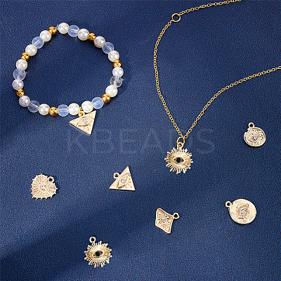 24Pcs 6 Style Alloy Pendants FIND-BC0002-66-1
