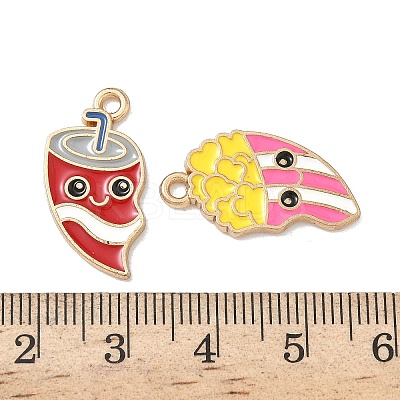 2Pcs Alloy Enamel Pendants ENAM-I077-03KCG-02-1