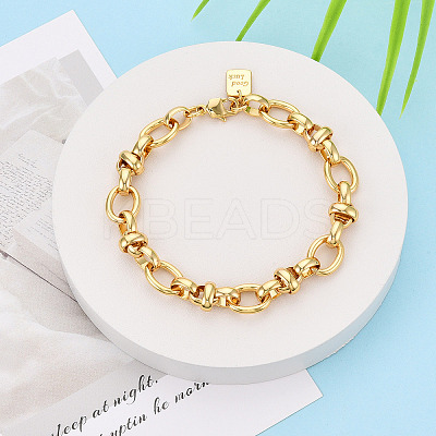 Brass Chain Bracelets BJEW-N032-06G-1
