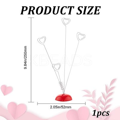 Resin Heart Base Memo Photo Holders ODIS-WH0329-26-1