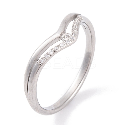 304 Stainless Steel Finger Ring for Women RJEW-C086-08-P-1