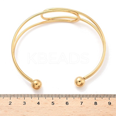 304 Stainless Steel Cuff Bangles BJEW-L682-034G-1