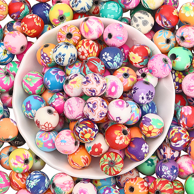 Handmade Polymer Clay Beads CLAY-PA0001-08B-1