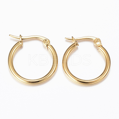 304 Stainless Steel Hoop Earrings EJEW-H344-02G-1
