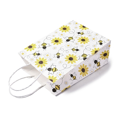 Bees Theme Rectangle Paper Bags LS-CARB-F012-02B-1